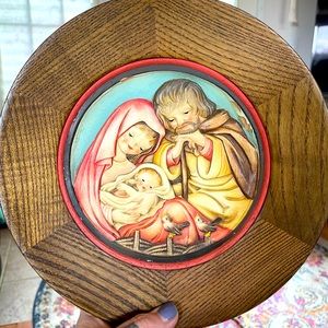 Anri Jaun Ferrandiz "Christmas" Wooden Plate 1974